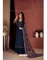 Navy Blue Party Wear Readymade Palazzo Salwar Suit