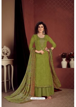 Forest Green Party Wear Readymade Palazzo Salwar Suit