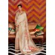 Light Beige Soft Crystal Silk Party Wear Saree