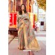 Light Brown Pure Taspa Silk Designer Saree