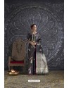 Black Silk Jacquard Work Designer Saree