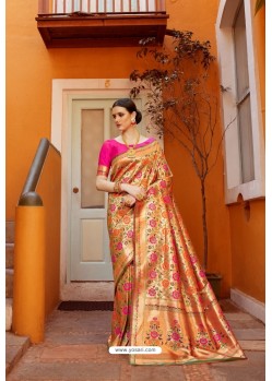 Multi Colour Silk Jacquard Work Designer Saree