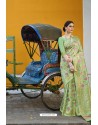 Sea Green Silk Jacquard Work Designer Saree