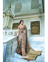 Black And Gold Silk Jacquard Work Designer Saree