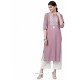 Lavender Designer Casual Wear Cambric Cotton Kurti