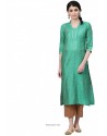 Jade Green Designer Casual Wear Cambric Cotton Kurti