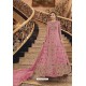 Pink Heavy Worked Designer Party Wear Anarkali Suit