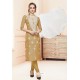 Olive Green Heavy Cotton Embroidered Churidar Suit