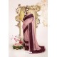 Pink And Maroon Party Wear Lycra Embellished Saree