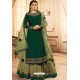 Dark Green Georgette Designer Party Wear Lehenga Suit