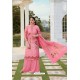 Light Pink Party Wear Jam Silk Cotton Palazzo Suit