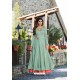 Sea Green Designer Party Wear Heavy Embroidered Gown
