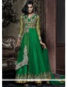 Royal Green Designer Ankle Length Anarkali Suit
