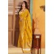 Yellow Designer Party Wear Silk Saree