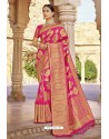 Rani Pink Traditional Designer Banarasi Silk Saree