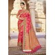 Two Tone Pink Traditional Designer Banarasi Silk Saree