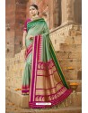 Green Silk Designer Jacquard Worked Silk Saree