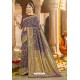 Fantastic Purple Silk Designer Jacquard Worked Silk Saree