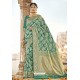 Forest Green Silk Designer Jacquard Worked Silk Saree