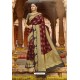 Maroon Silk Designer Jacquard Worked Silk Saree