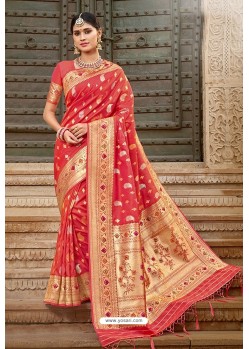 Red Designer Traditional Wear Silk Saree