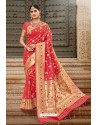 Red Designer Traditional Wear Silk Saree