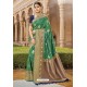 Forest Green Designer Traditional Wear Silk Saree