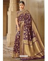 Purple Designer Traditional Wear Silk Saree
