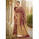 Maroon Designer Traditional Wear Silk Saree