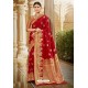 Pretty Red Designer Traditional Wear Silk Saree