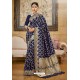 Navy Blue Designer Traditional Wear Silk Saree