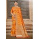 Orange Designer Traditional Wear Silk Saree
