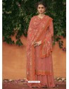 Orange Italian Silk Partywear Palazzo Suit