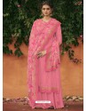 Light Pink Italian Silk Partywear Palazzo Suit