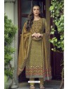 Corn Pure Heavy Chanderi Silk Designer Straight Suit