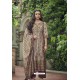 Beige Pure Heavy Chanderi Silk Designer Straight Suit