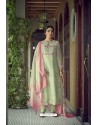 Sea Green Designer Pure Heavy Chanderi Silk Straight Suit