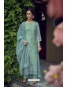 Sky Blue Designer Pure Heavy Chanderi Silk Straight Suit