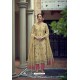 Amazing Cream Designer Pure Heavy Chanderi Silk Straight Suit