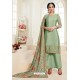 Green Heavy Embroidered Designer Palazzo Suit