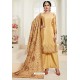 Yellow Heavy Embroidered Designer Palazzo Suit