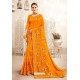 Yellow Sana Silk Partywear Embroidered Saree