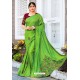 Green Designer Sana Silk Party Wear Saree