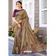 Brown Designer Sana Silk Party Wear Saree