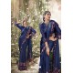 Navy Blue Latest Party Wear Imported Lycra Saree