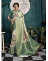 Sea Green Designer Traditional Wear Soft Art Silk Saree