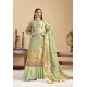 Green Designer Banarasi Jacquard Palazzo Suit