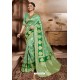 Forest Green Cotton Silk Latest Designer Saree