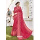 Crimson Designer Party Wear Silk Saree