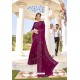 Purple Designer Party Wear Silk Saree